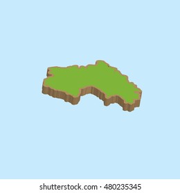 A Map of the country of Guinea