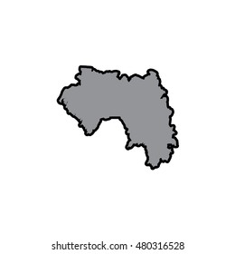 A Map of the country of Guinea