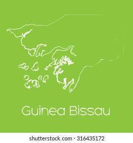 A Map of the country of Guinea Bissau