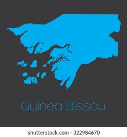 A Map of the country of Guinea Bissau