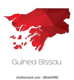 A Map of the country of Guinea Bissau