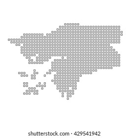 A Map of the country of Guinea Bissau