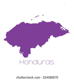 A Map of the country of Honduras