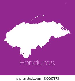 A Map of the country of Honduras