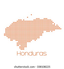 A Map of the country of Honduras