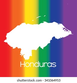 A Map of the country of Honduras