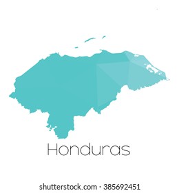 A Map of the country of Honduras