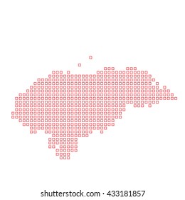 A Map of the country of Honduras