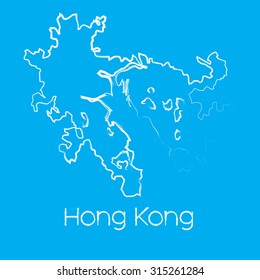 A Map of the country of Hong Kong