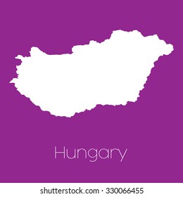 A Map of the country of Hungary