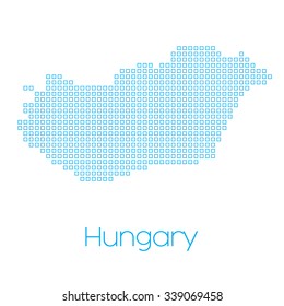 A Map of the country of Hungary