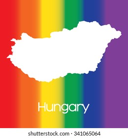 A Map of the country of Hungary