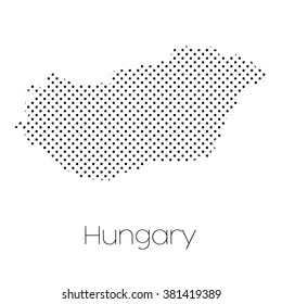 A Map of the country of Hungary