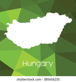 A Map of the country of Hungary
