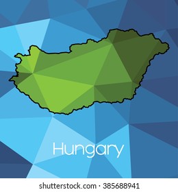 A Map of the country of Hungary
