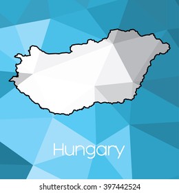 A Map of the country of Hungary
