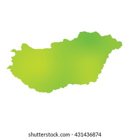 A Map of the country of Hungary
