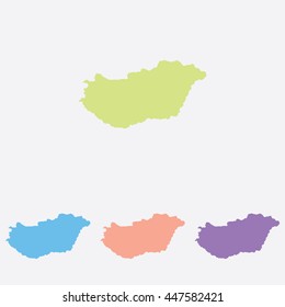 A Map of the country of Hungary