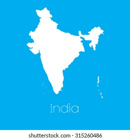 A Map of the country of India
