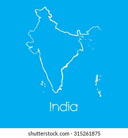 A Map of the country of India