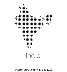 A Map of the country of India