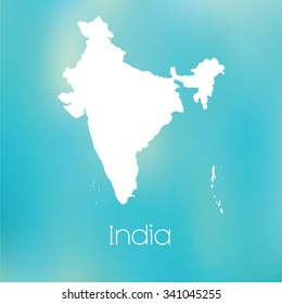 A Map of the country of India