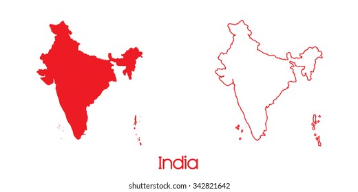 A Map of the country of India