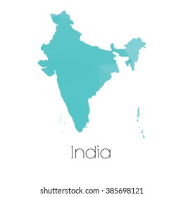 A Map of the country of India