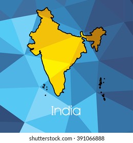 A Map of the country of India