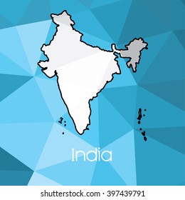A Map of the country of India
