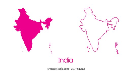 A Map of the country of India