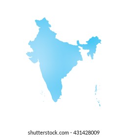 A Map of the country of India