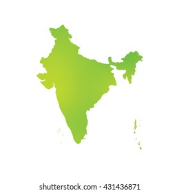 A Map of the country of India