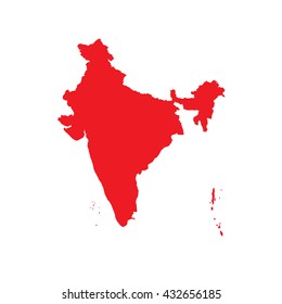 A Map of the country of India