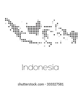 A Map of the country of Indonesia