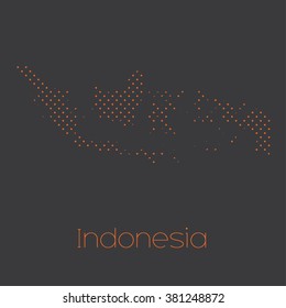 A Map of the country of Indonesia