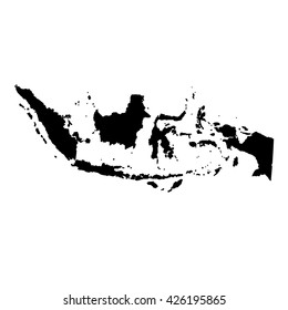 A Map of the country of Indonesia