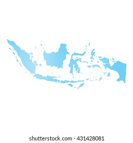 A Map of the country of Indonesia