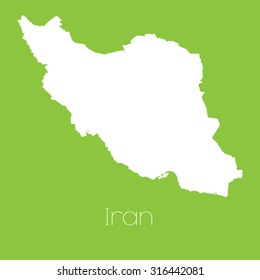 A Map of the country of Iran
