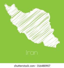 A Map of the country of Iran