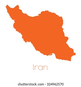 A Map of the country of Iran