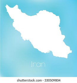 A Map of the country of Iran