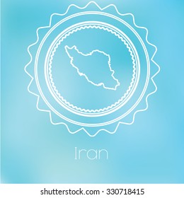 A Map of the country of Iran