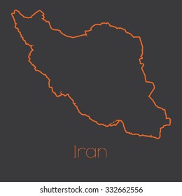 A Map of the country of Iran