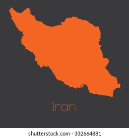 A Map of the country of Iran