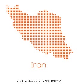 A Map of the country of Iran