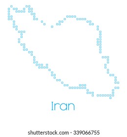 A Map of the country of Iran