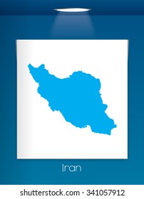 A Map of the country of Iran