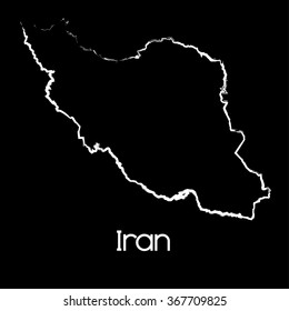 A Map of the country of Iran