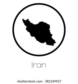 A Map of the country of Iran